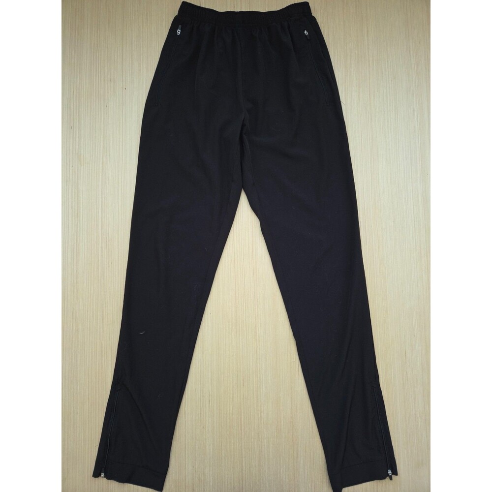 American Tall Men's Tapered Fit Pants Black Lightweight Pull On Casual 26x33.5